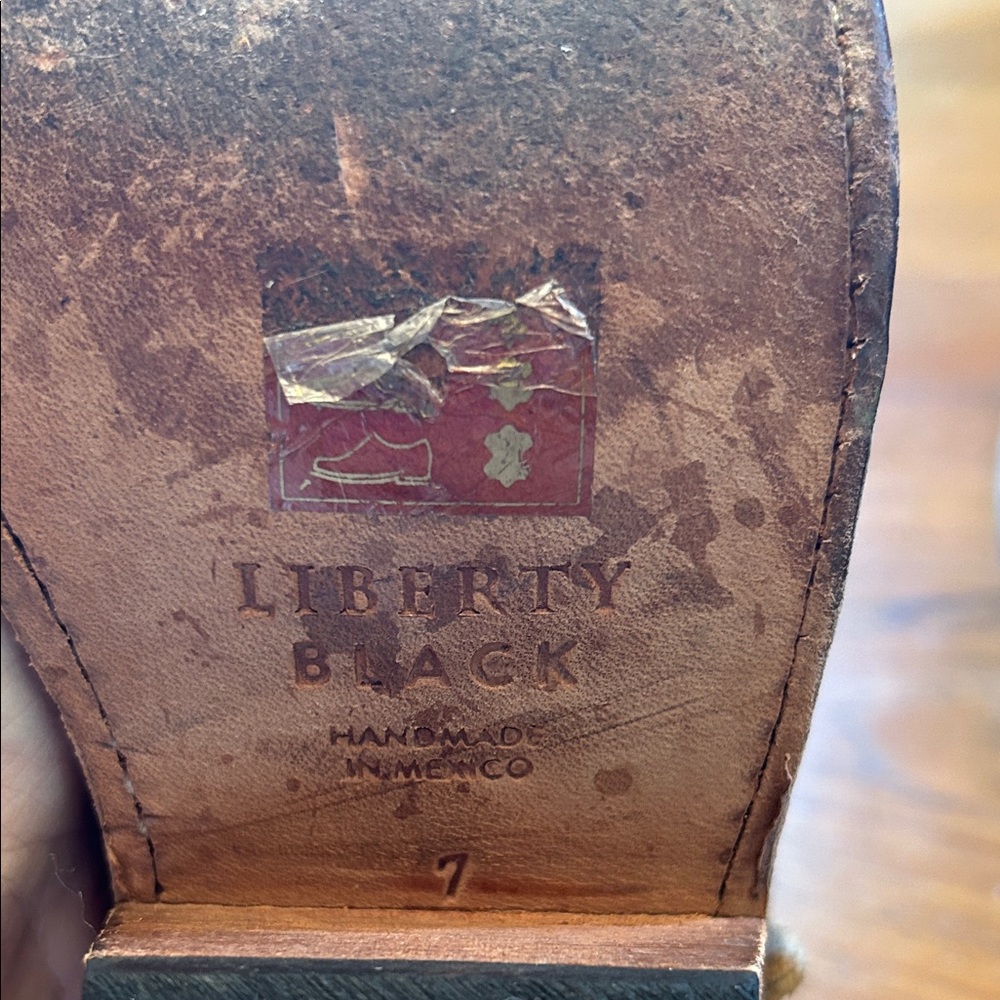 LIBERTY Black Rustic Brown Ankle Booties - Picture 10 of 11